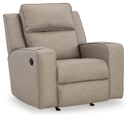 Side view of Lavenhorne Pebble Faux Leather Recliner