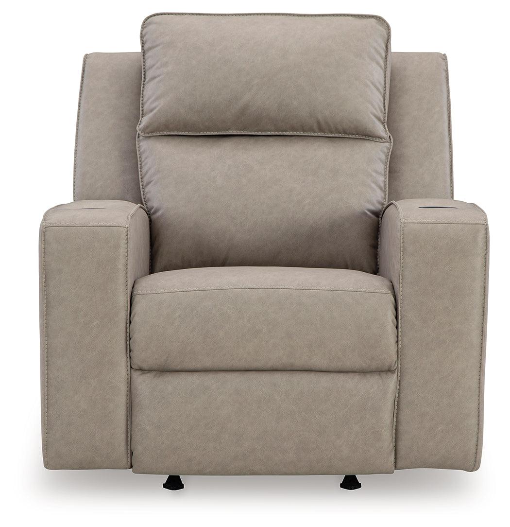 Front angle of Lavenhorne Pebble Faux Leather Recliner