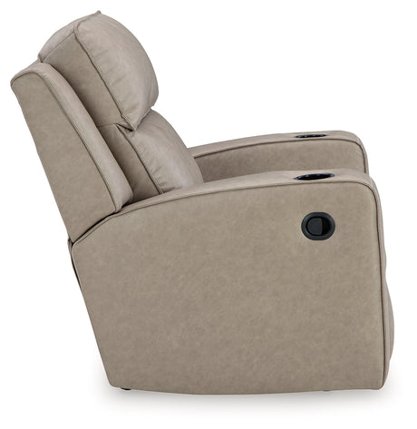 Lavenhorne Pebble sofa reclining side view