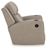 Side profile of Lavenhorne Pebble Faux Leather Recliner