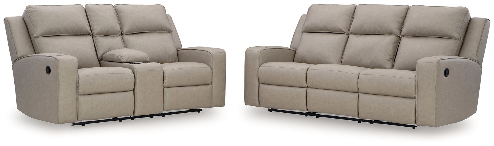 Lavenhorne Pebble loveseat angled view