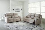 Lavenhorne Pebble reclining sofa set front view