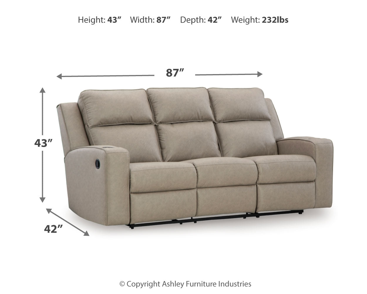 Lavenhorne Pebble product dimension diagram