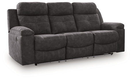 Brysonview Reclining Sofa angled view with LED off