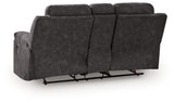 Brysonview loveseat rear view showing upholstery