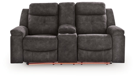 Brysonview loveseat LED lighting red color on front