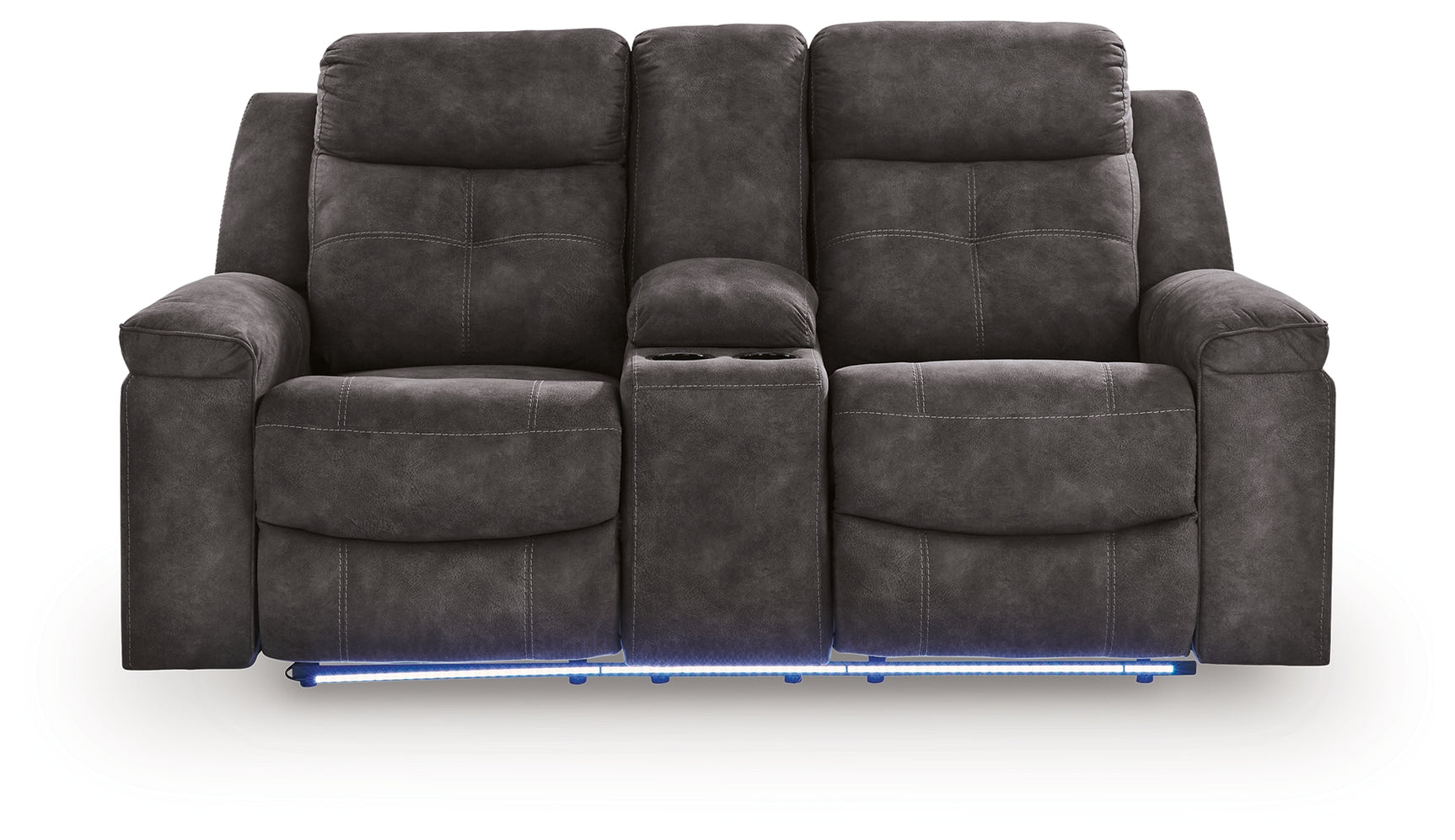 Brysonview loveseat LED lighting white color on
