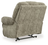 Back view of Movie Man Taupe Velvet Recliner