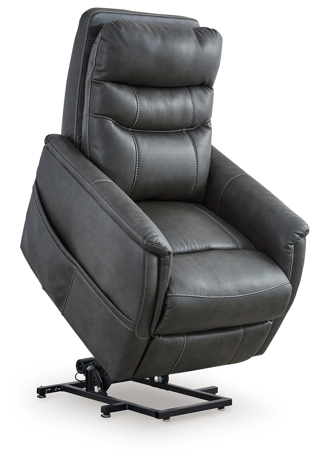 Strawbill Shadow Faux Leather Power Lift Recliner main view angle