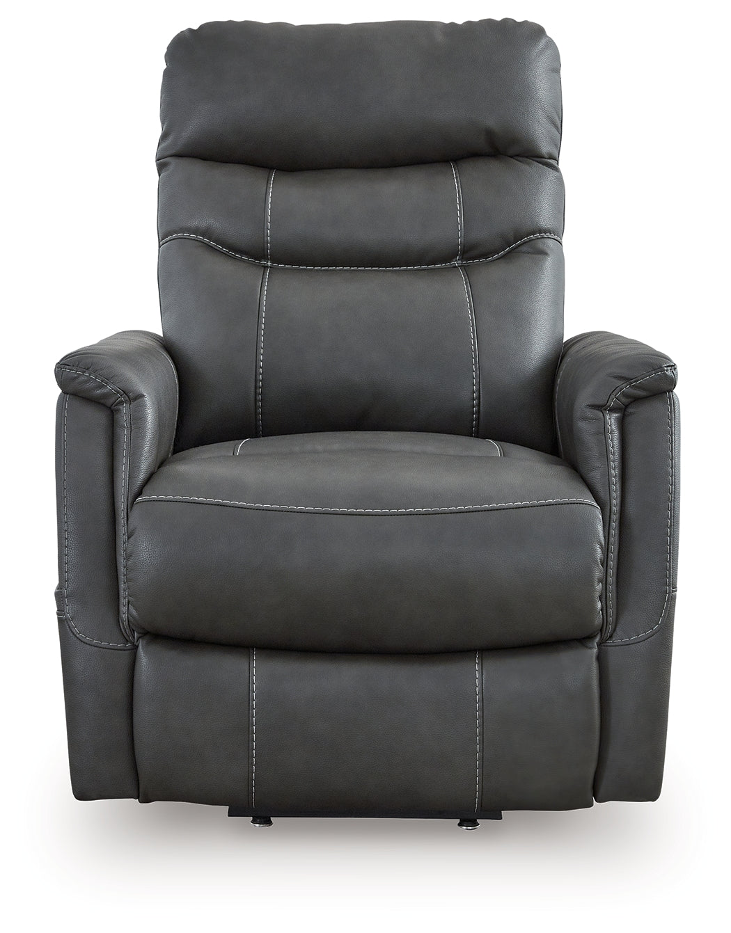 Strawbill Shadow Faux Leather Power Lift Recliner reclining view
