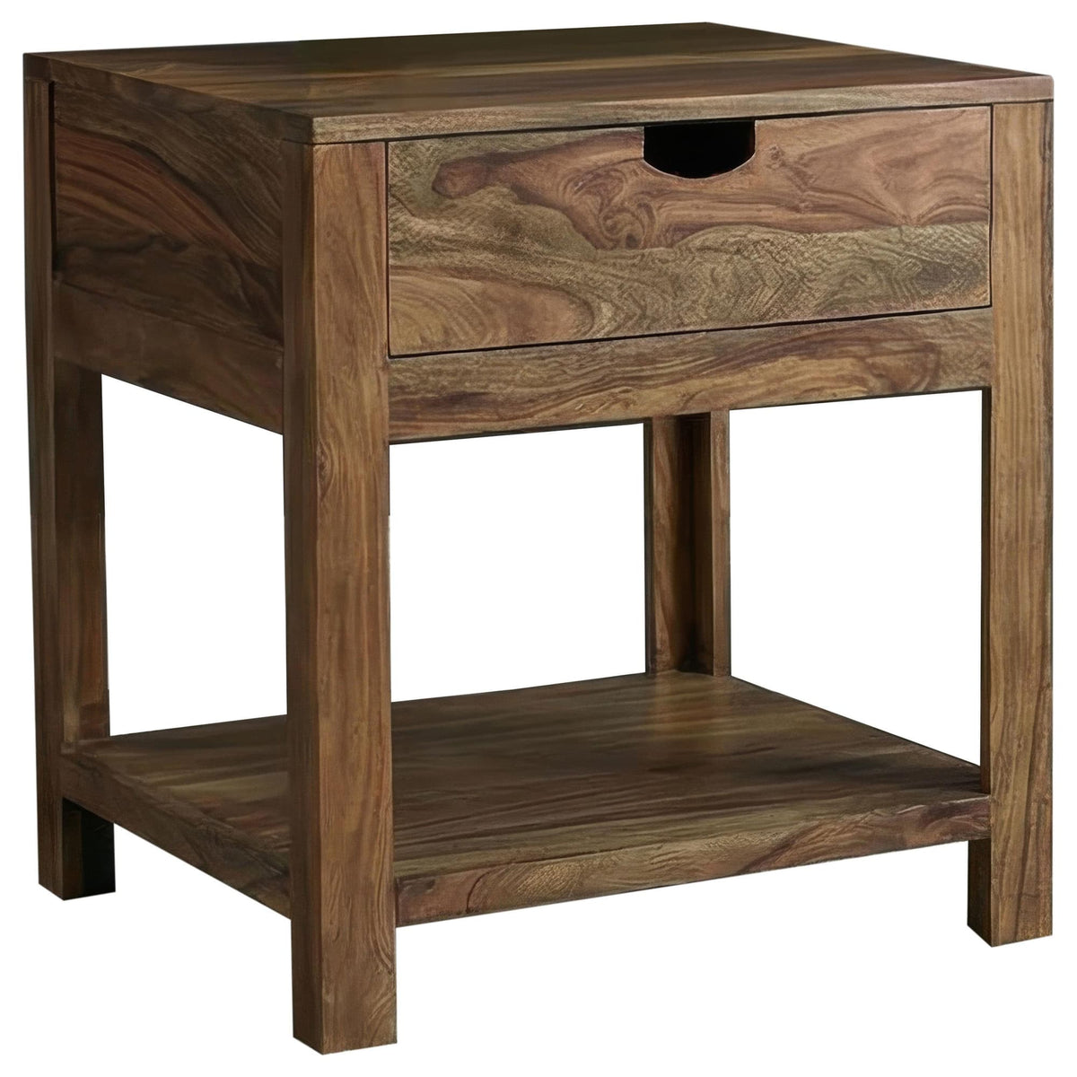 Esther 3-Piece Solid Sheesham Coffee and End Table Set Natural — product image 3