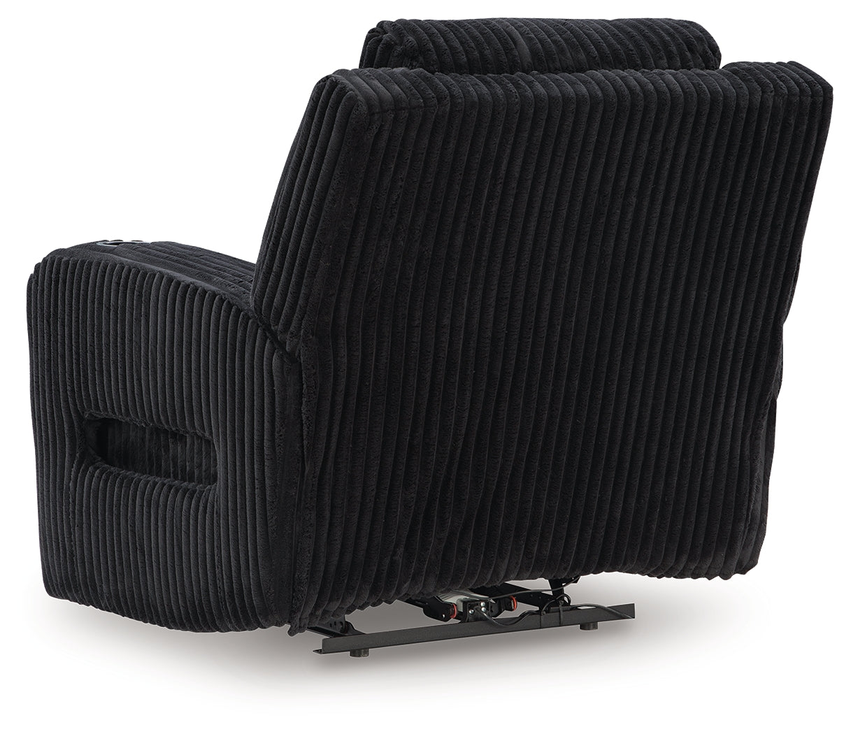 Forest Lake Black Chenille,Velvet Power Recliner