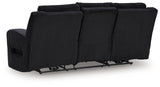 Forest Lake Black Chenille,Velvet Power Reclining Sofa