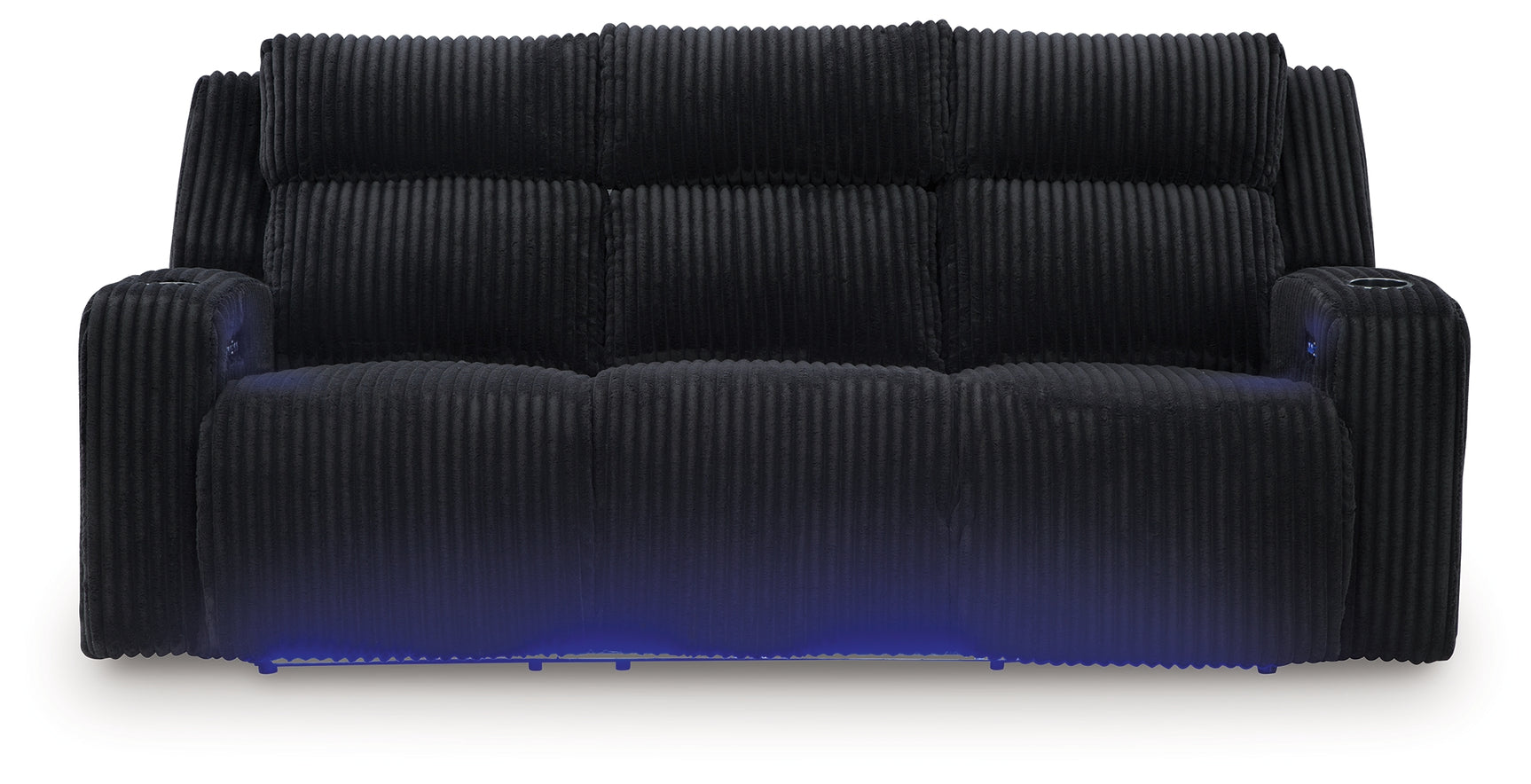 Forest Lake Black Chenille,Velvet Power Reclining Sofa