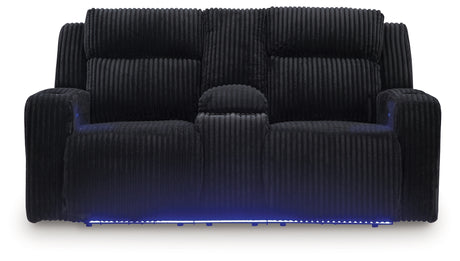 Forest Lake loveseat power recliner front head-on view