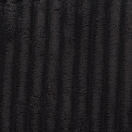 Color swatch of black upholstery fabric used on Forest Black Lake set