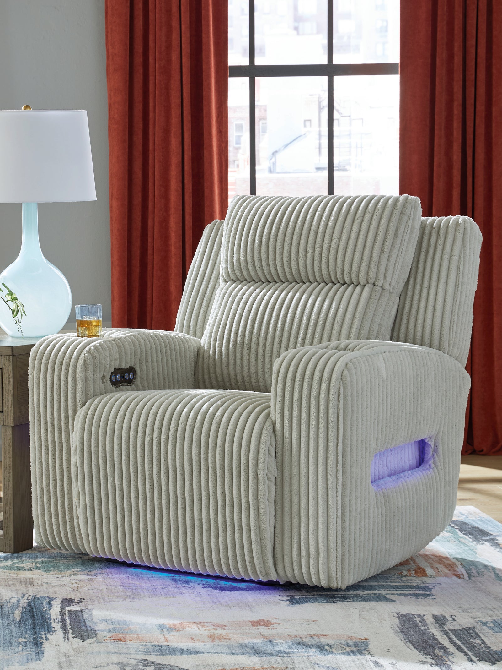 Forest Lake Alloy Chenille,Velvet Power Recliner