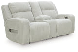 Forest Lake Alloy Chenille,Velvet Power Reclining Loveseat with Console