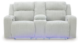 Forest Lake Alloy Chenille,Velvet Power Reclining Loveseat with Console