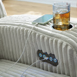 Forest Lake Alloy Chenille,Velvet Power Reclining Sofa