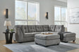 Marleton Gray 2-Piece Sectional with Ottoman — product view