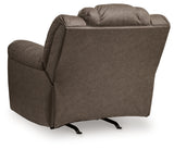 Lowilla Driftwood Faux Leather Recliner back side view