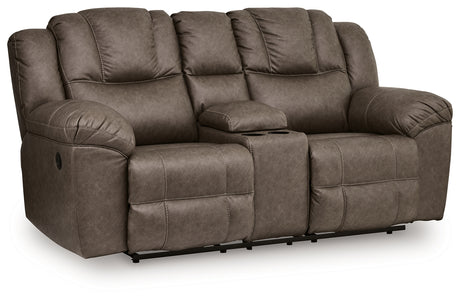 Lowilla Reclining Loveseat angled closed view