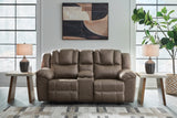 Lowilla Driftwood Reclining Sofa and Loveseat set front view