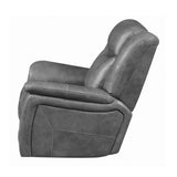 Conrad Grey Upholstered Motion Glider Recliner back view