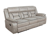 Greer Upholstered Tufted Glider Loveseat side view