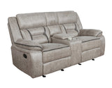 Greer Upholstered Tufted Glider Recliner front view