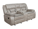 Greer loveseat showing tufted back detail