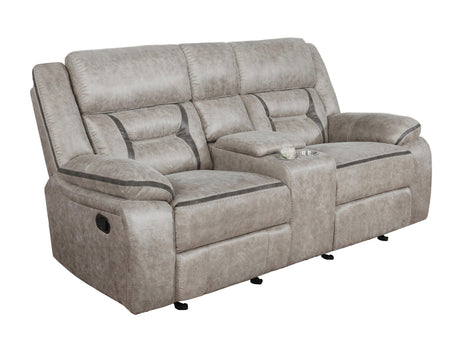 Greer loveseat showing tufted back detail