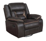 Greer Upholstered Tufted Back Glider Recliner 651356 - Ella Furniture