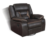 Greer Upholstered Tufted Back Glider Recliner 651356 - Ella Furniture