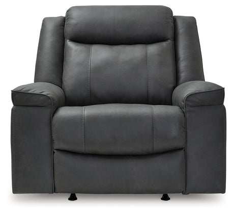 Front close-up view of Status Check Shadow recliner