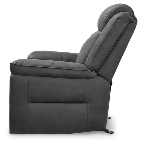 Alternate side view of Status Check Shadow recliner