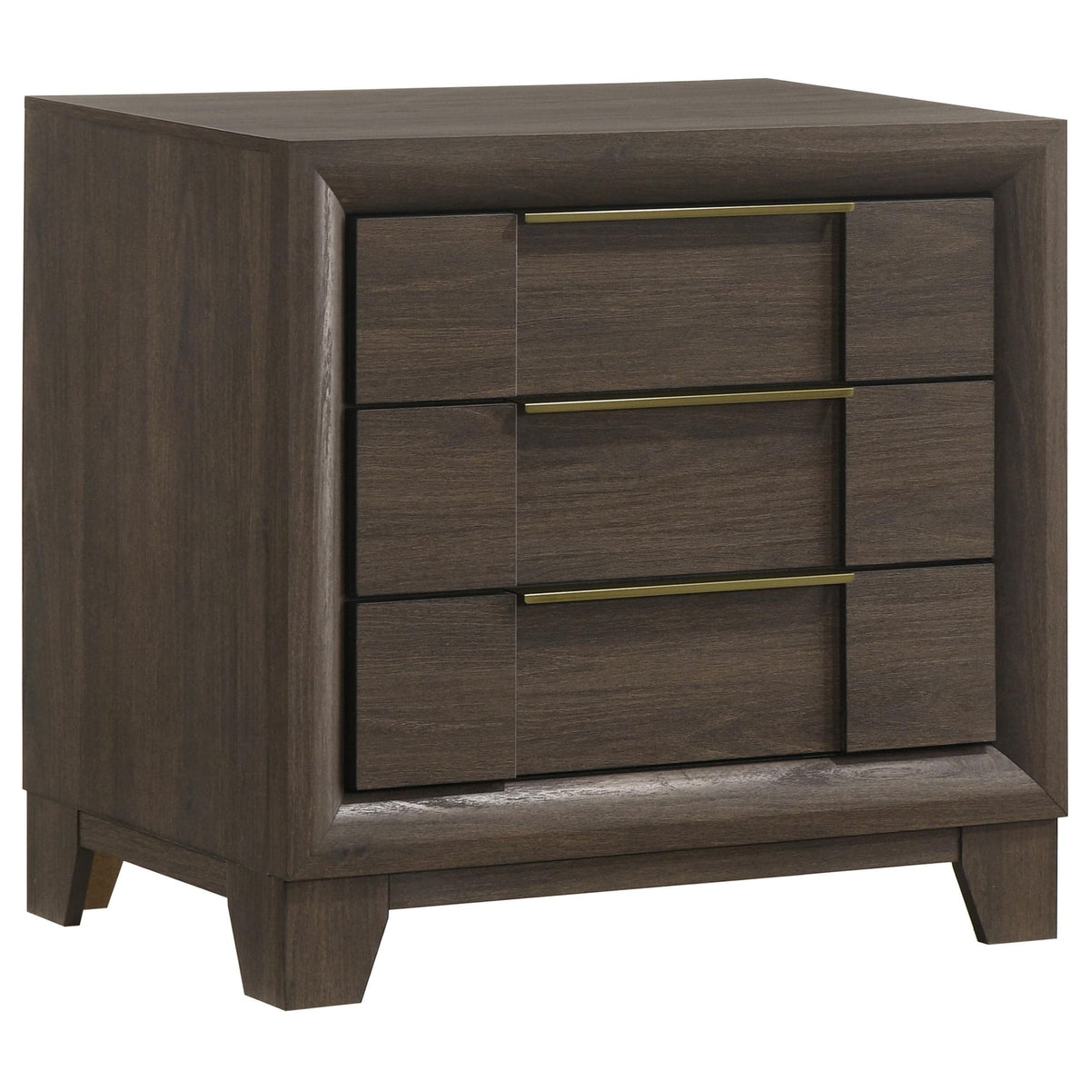 Farre Dark Brown 2-Drawer Nightstand — product view