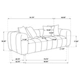 Lazaro 2-piece Fabric Upholstered Wide Channel Sofa Set Bronze — product image 12