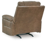 Stockworth Earth Faux Leather Recliner back view