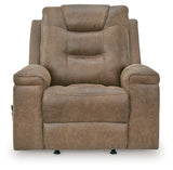 Stockworth Earth Faux Leather Recliner front view