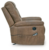 Stockworth Earth Faux Leather Recliner alternate side view