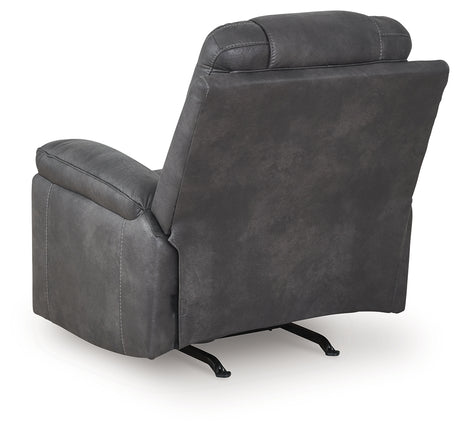 Stockworth Granite Faux Leather Recliner back view