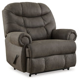 Camera Time Gunmetal Faux Leather Recliner side view
