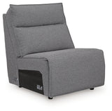 Back view of the sectional showing upholstery