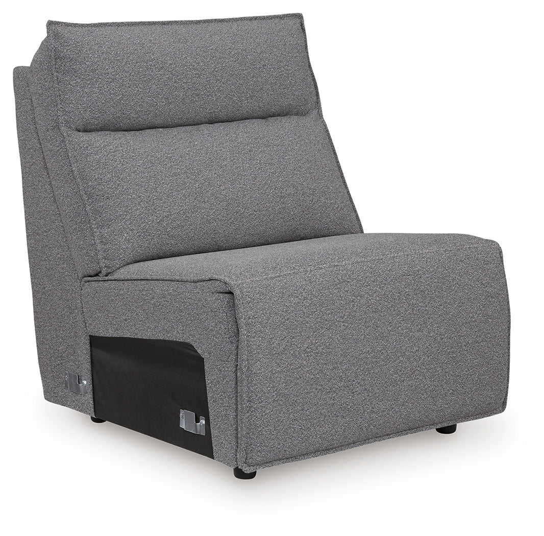 Back view of the sectional showing upholstery