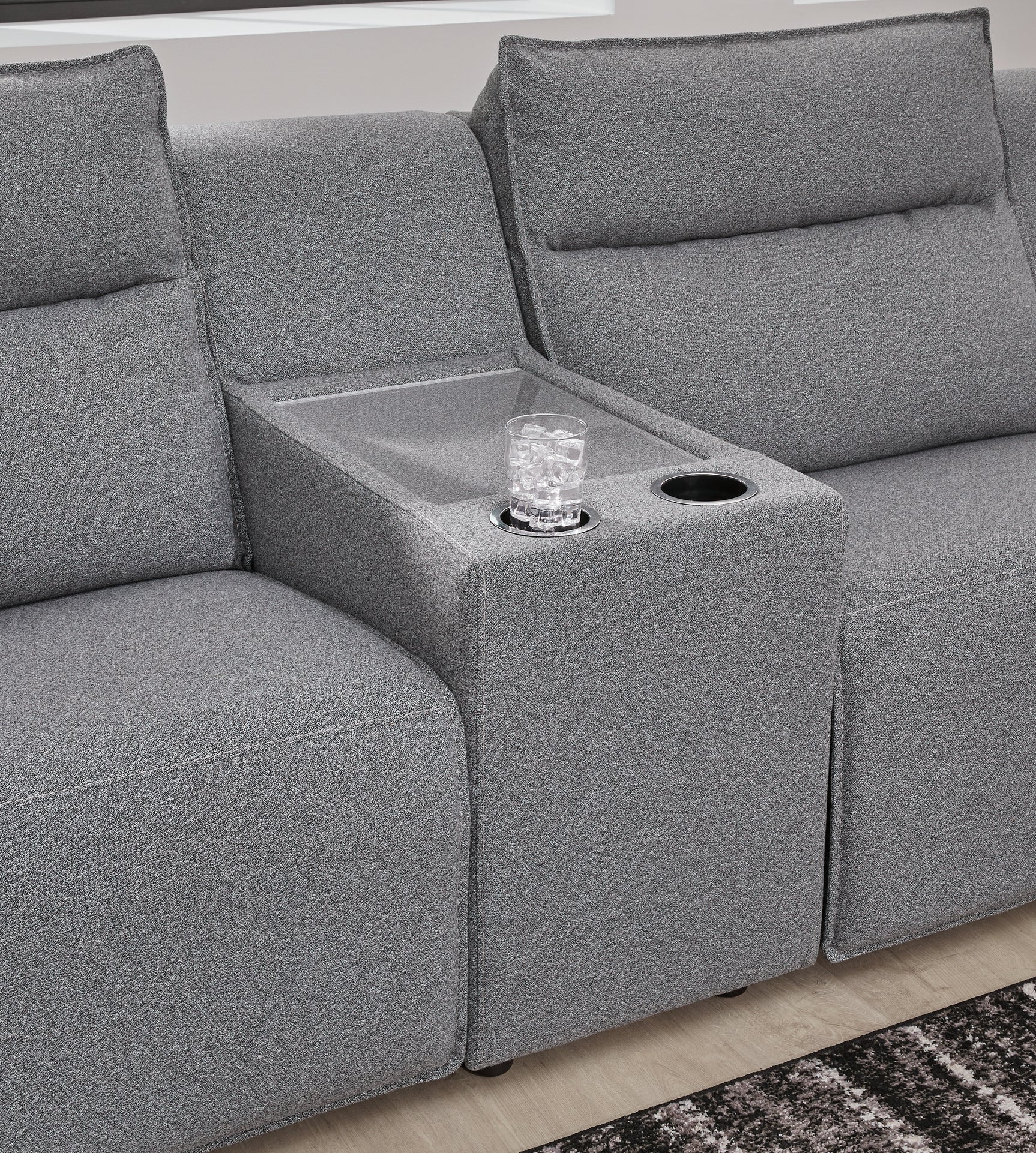 Sectional corner angle view