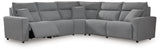 Left-arm facing power recliner sectional piece