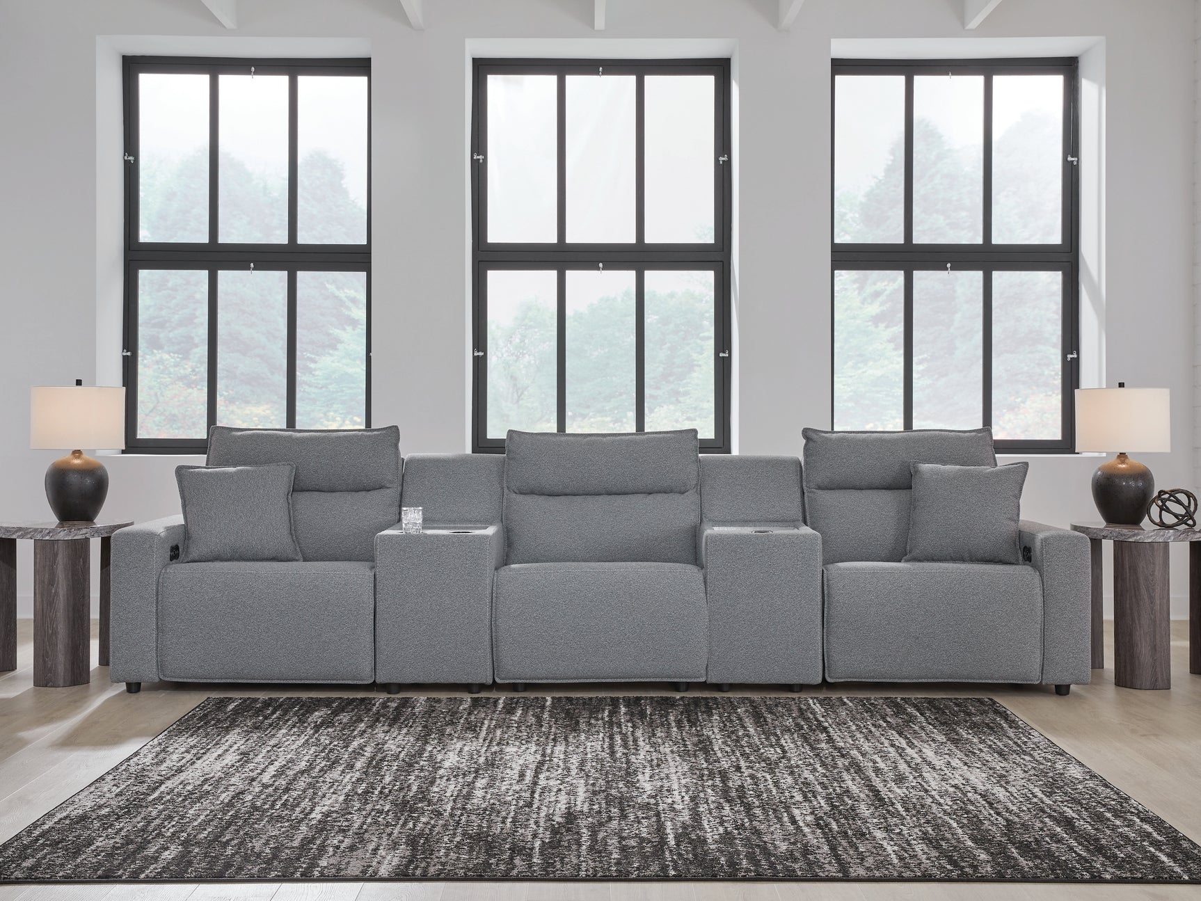 Modmax sectional modular pieces separated showing configuration options