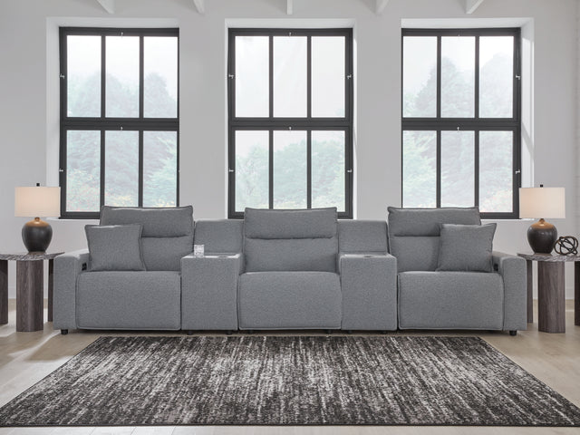 Modmax sectional modular pieces separated showing configuration options